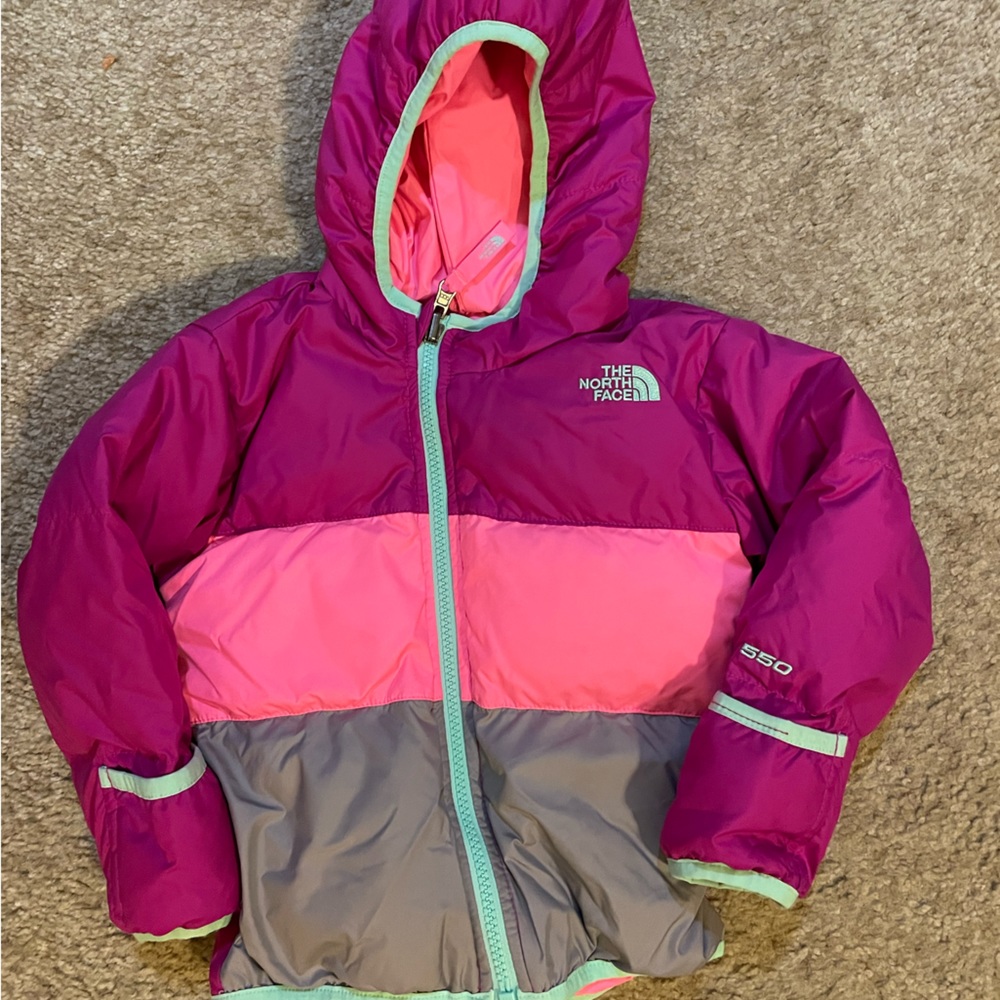 North face reversible puffy coat